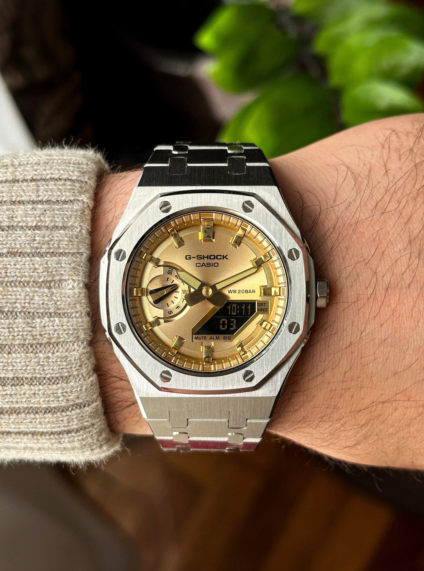 G-SHOCK CasiOak Full Silver-Gold