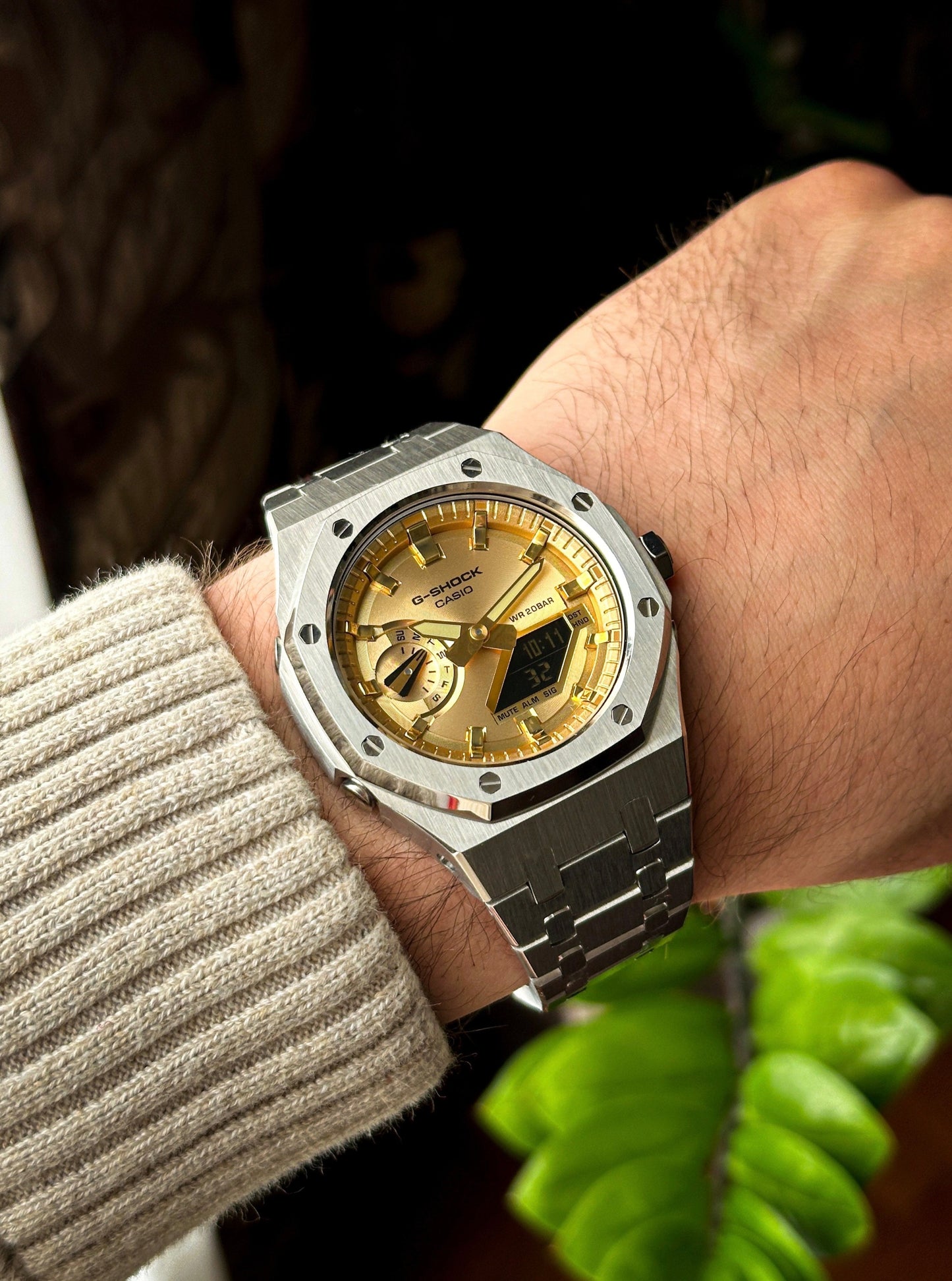 G-SHOCK CasiOak Full Silver-Gold