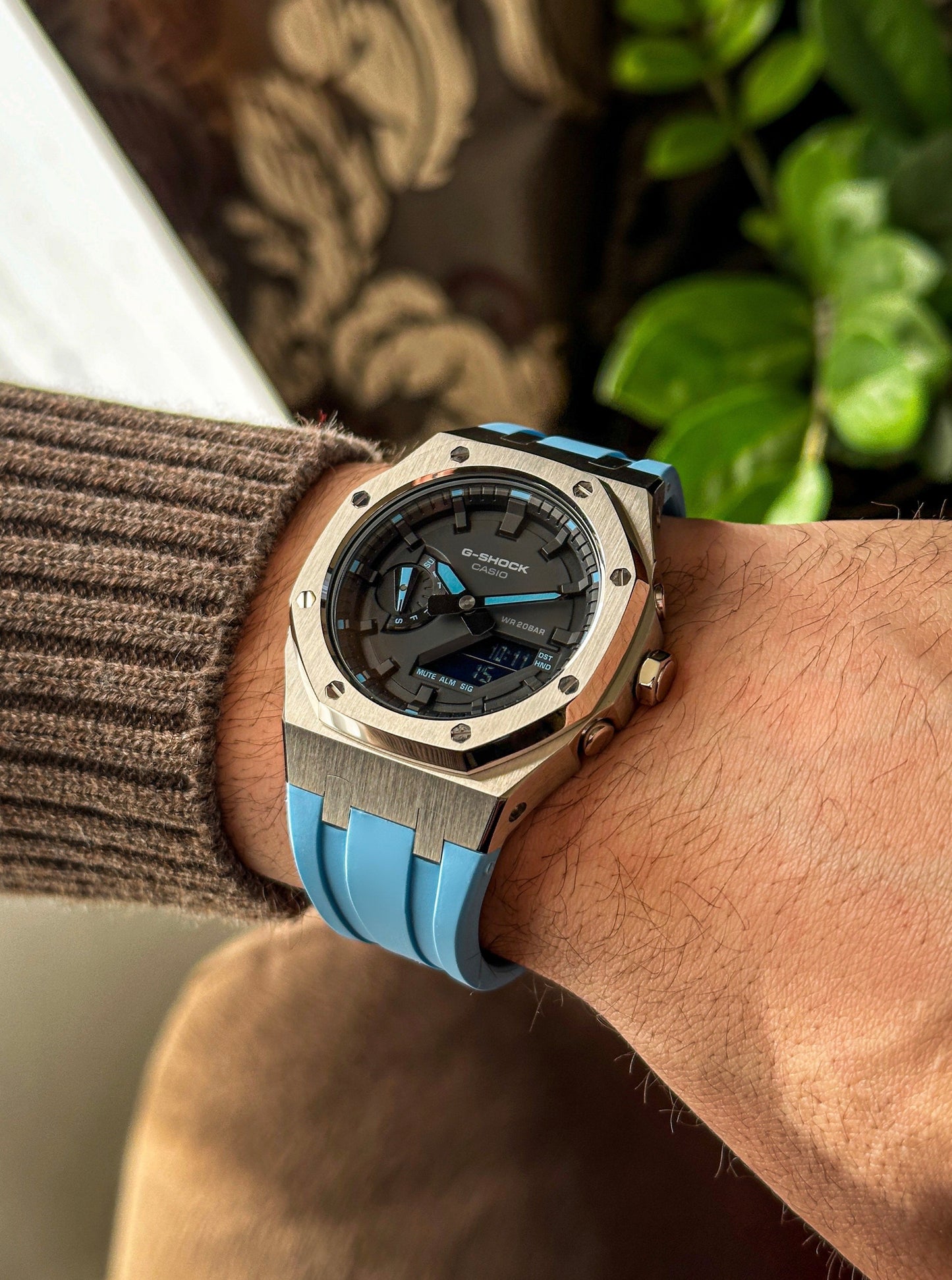 G-SHOCK CasiOak Plava Silver - sa crno plavim brojčanikom sata