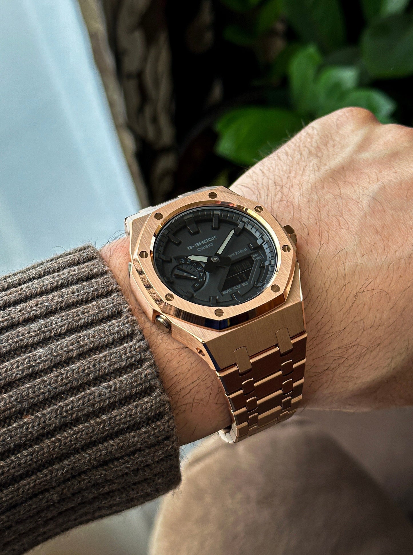 G-SHOCK CasiOak RoseGold-with black watch dial