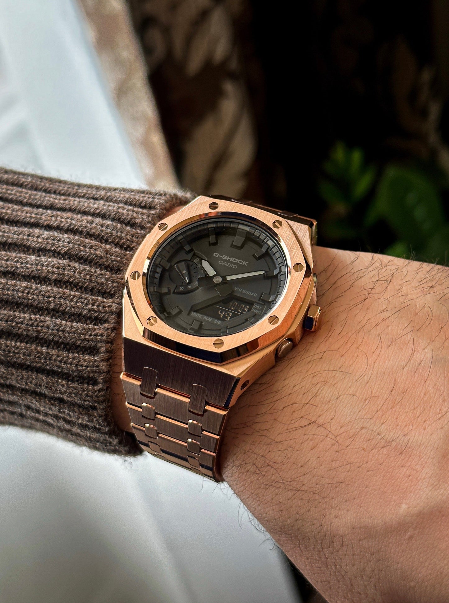 G-SHOCK CasiOak RoseGold-with black watch dial